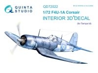 Quinta Studio 1/72 F4U-1A Corsair 3D Interior decal #72022 (Tamiya)
